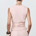 ZARA  NWT 100% cotton bow tie wrap poplin pink top Photo 4