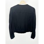 Loft Ann Taylor  Women's Black Zip Up Long Sleeve Blazer Jacket Front Zipper 6 4 Photo 1