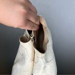 Esquivel | Elegant‎ Cream Ankle Boots with Wooden Heel 8 White Photo 5