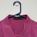 G/Fore Pink Mixed Stripe Golf Athletic Polo Shirt Size Medium Photo 2