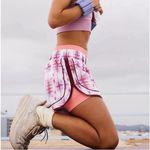 Free People Movement Varsity Blues Pink and White Printed Shorts -Sand Storm Photo 4
