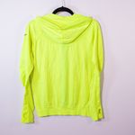 Nike Dry Fit Knit Stretch Neon Yellow Blue Hooded Full Zip Lightweight Jacket S Photo 2