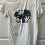 Ivory Ella  White and Blue Elephant T-Shirt Photo 0