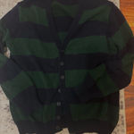 Brandy Melville  sweater green and blue striped Photo 0