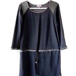 Hale Bob Drop Waist Dress Faux Leather Women’s Size M Goth Emo Punk LBD Witchy Photo 0