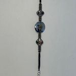 Vintage 1980 Artisan Art to Wear Belt Rope & Metal Mixed Metal Cinch Waist Black Photo 0