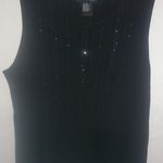 Requirements  3X Sleeveless Knit Black Ribbed Shell Top Plus Photo 2