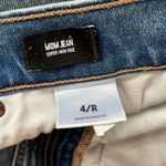 EXPRESS  Super High Rise Mom Jean Distressed Ripped Medium Wash Size 4 Regular Photo 4