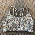 Gap Fit MED Impact Blue White Sports Bra CrissCross Size Med GUC #4379 Photo 1