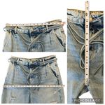 Free People We the  Kinsey Jeans Women’s 32 Wide Leg Pleated Crop Distressed Boho Photo 11