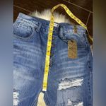 Vibrant  M.i.U Ripped Hem Button fly Wide Leg distressed Jeans Sz 13 Photo 9