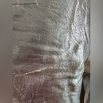 ZARA silver metallic coated boyfriend fit straight leg jeans size 2 Photo 4