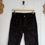 Free People velvet pants flare high rise cropped cotton 10 black Photo 2