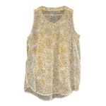 Bisou Bisou Lightweight Rainbow Ruffle Front Top Womens Large Floral Sheer Party Photo 3