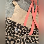 Lululemon  Leopard Print Sports Bra with Pink Straps Photo 6