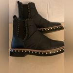 Free People women black leather canvas Chelsea Atlas boots Size 6.5 Photo 14