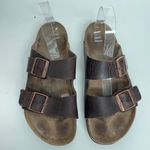 Birkenstock  Sandals Arizona Slides Leather Comfort Travel Brown L9 M7 Unisex Photo 1