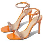 Schutz 💙💖  Altina Orange Rhinestone Ankle Wrap Heels Photo 1