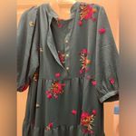 Womens fig and flower boutique teal floral dress Green Size L Photo 1