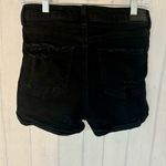 American Eagle  Jean Shorts Size 6 Black Stretch Denim Distressed Summer Photo 6