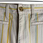 Madewell  Emmett Wide-Leg Cream Yellow Striped Coastal Crop Pants Size 25 Photo 7