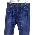 J.Crew Broken in Boyfriend Jean Dark Wash Distressed SZ 28 High Waist Straight Photo 1