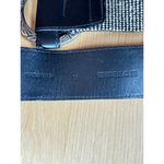 Womens Belt Wide Stretch Silver Made in USA Black Leather Medium Quiet Luxury Photo 4