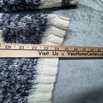 Tabitha Sweater Ivory Blue Striped Fuzzy Knit‎ Pullover Crew Neck Size Medium Photo 8