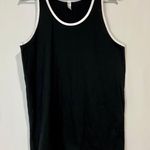 American Apparel Women’s Sleeveless Tank Black w/ White Hems Size Medium NWOT Photo 0
