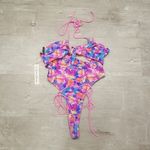 For Love & Lemons 💕💕 One-Piece Swimsuit ~ Vintage Watercolor Floral ~ S NWT Photo 1