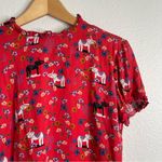 Anthropologie  Corey Lynn Calter Novelty Elephant Print Shirt Dress Size Medium Photo 2