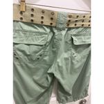 Juicy Couture Vintage  Army Green Cargo Bermuda Belted Shorts Sz 8 Photo 4