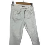 AMO White Twist Seam Midrise Sea Salt Ankle Skinny Jeans Size 26 Photo 5