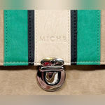 Miche Tan Faux Suede Casi Hip Bag Clutch Cross Body Bag Photo 1