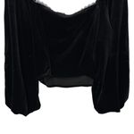 Nelle Velour Embroidered Puff Sleeve Corset Top in Black size 16 NWT Sweetheart Photo 7