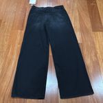 NWT MOTHER Women's The Spinner Zip Sneak Wide Leg Jeans In Magic Black Size 33 Photo 4