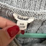 Garage Grey Cropped Cable Knit Sweater Photo 2