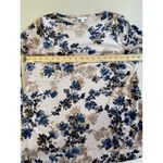 J Jill Top Women Small Petite Light Pink Floral Velvet Velour Bloom Travel Size undefined Photo 6