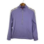 Lilly Pulitzer  Skipper Popover XS Purple Lace Trim Pullover Half Zip Preppy Soft Photo 1