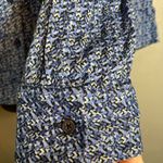 Dana Buchman blue button up long sleeve blouse Photo 4