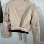 Azalea Wang Women’s Beige Faux Leather Moto Jacket Size Medium NWT Photo 8