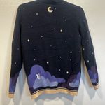 Leikya Space Buns Cardigan with embroidered moons and bunnies Small Black Photo 3