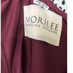 Morilee 21761 Silky Satin Slit Bridesmaid Dress Maxi Burgandy Red Size 6 Photo 7