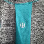 Lululemon Run Recharge Tank Top Sleeveless Teal Gray Lightweight Athletic Active Photo 2