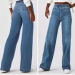 Spanx 20407R Seamed Front Wide Leg Denim in Vintage Indigo Pull-on Jeans, M Photo 2