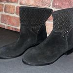 Michael Kors  Leather Perforated Sunny Flat Ankle Boots Black Size 5.5 Photo 1