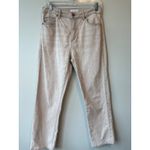 Loft  High Waist Straight Crop Jeans Cream Off White Wash Spring Academia Size 27 Photo 2