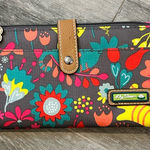 Lily bloom  Multi Cats Playful Floral Garden Snap Close Travel Wallet Photo 0