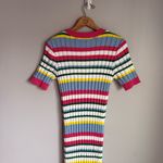 English Factory  Short Sleeve Striped Sweater Dress Photo 5