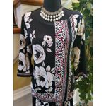 White House | Black Market  Medium Floral Scroll Tunic Top Mini Dress Boho Photo 1